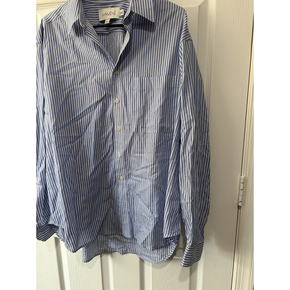 Mamene Repeat Shirt Cotton Sky Stripe Size 2 - Picture 3 of 10